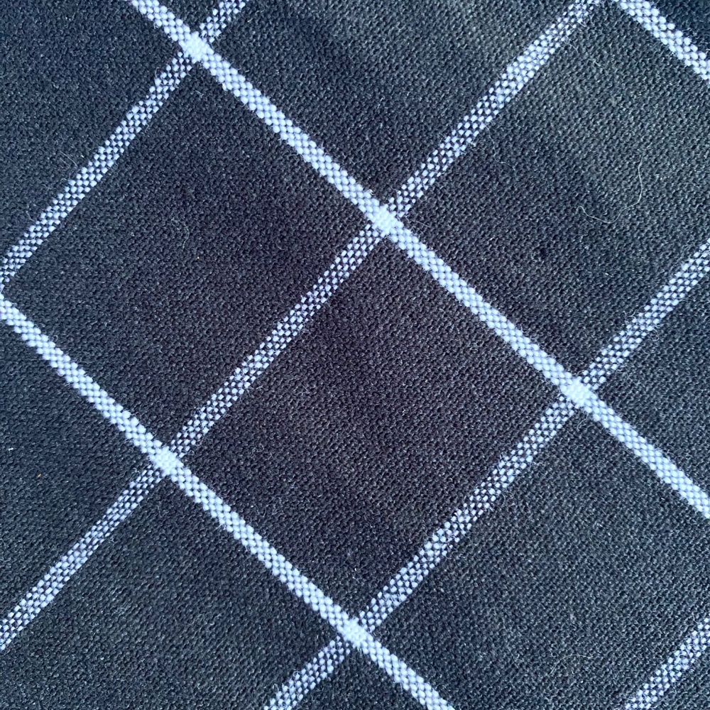 Sur La Table Black & White Grid Cotton Table Runner 16x108" – Modern Minimalist - Picture 9 of 11